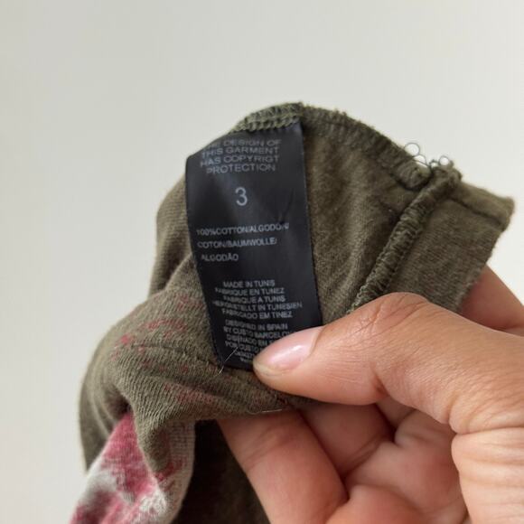 Vintage Custo Barcelona olive graphic cotton tee (Medium) - Picture 10 of 10